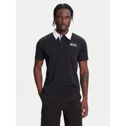 Kappa Тениска с яка и копчета Authentic Nilde 351R2IW Черен Regular Fit