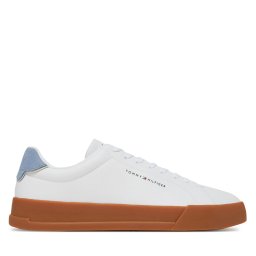Сникърси Tommy Hilfiger Th Court Lth Detail Ess FM0FM05367 Бял