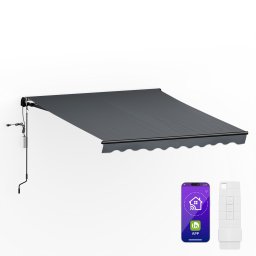 Blumfeldt CloudShade тента, Смарт контрол, UV защита, Стенен монтаж (PG1-CloudSh-2.5x2DG)