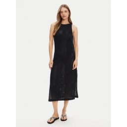 Roxy Плажна рокля ERJX603455 Черен Regular Fit