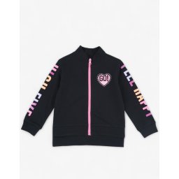 CHICCO Girls Full-Zip Track Top Black/Pink