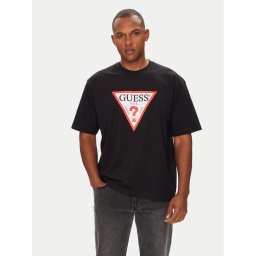 Guess Jeans Тишърт M4YI45 K8FQ4 Черен Oversize