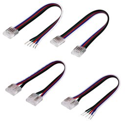 5 PIN Съединителни Конектори за RGBW LED Ленти 10мм/12мм SMD/COB - Комплект 5бр