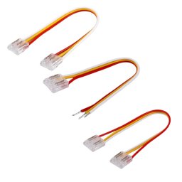 3 PIN Съединителни Конектори за CCT LED Ленти 8мм/10мм SMD/COB - Комплект 5бр