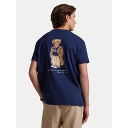 Polo Ralph Lauren Тишърт 710974585001 Тъмносин Custom Slim Fit