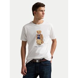 Polo Ralph Lauren Тишърт 710974584001 Бял Custom Slim Fit