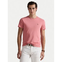 Polo Ralph Lauren Тишърт 710740727096 Розов Custom Slim Fit