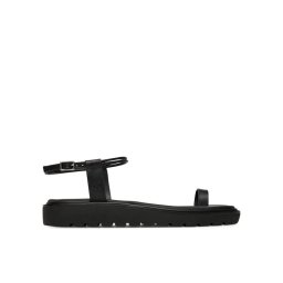 Calvin Klein Jeans Сандали Rope Toe Post Sandal Lth Mg YW0YW01893 Черен