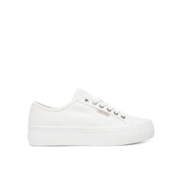 Calvin Klein Jeans Гуменки Vulc Flatform Ctn Logo Tag YW0YW01838 Бял