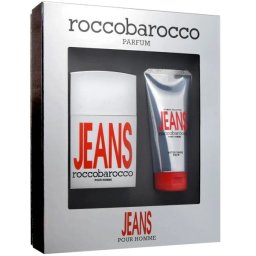 Roccobarocco Jeans Pour Homme Комплект (EDT 75ml + After Shave Balm 100ml) за Мъже