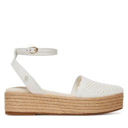 Еспадрили Tommy Hilfiger Knit Mesh Espadrille Platform FW0FW08743 Бял