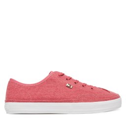 Сникърси Tommy Hilfiger Washed Canvas Vulc Sneaker FW0FW08894 Розов