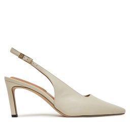 Обувки на ток Tommy Hilfiger Squared Toe FW0FW08636 Бежов