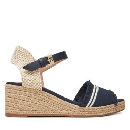 Еспадрили Tommy Hilfiger Fringe Canvas Medium Wedge FW0FW08879 Тъмносин