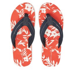 Джапанки Tommy Hilfiger Hilfiger Flw Print Beach Sandal FM0FM05507 Тъмносин