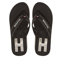 Джапанки Tommy Hilfiger Hilfiger H Padded Beach Sandal FM0FM05536 Черен