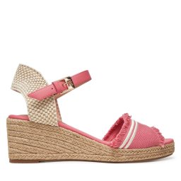 Еспадрили Tommy Hilfiger Fringe Canvas Medium Wedge FW0FW08879 Розов