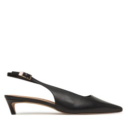 Обувки на ток Tommy Hilfiger Squared Toe Kitten Slingback FW0FW08711 Черен