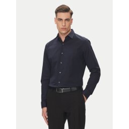 Calvin Klein Риза Essential LV019EU000 Тъмносин Slim Fit