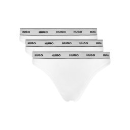 HUGO Комплект прашки Triplet Thong Stripe 50545680 Бял
