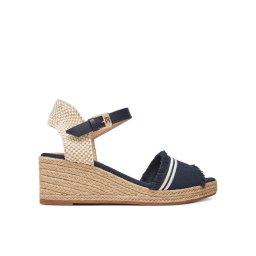 Tommy Hilfiger Еспадрили Fringe Canvas Medium Wedge FW0FW08879 Тъмносин