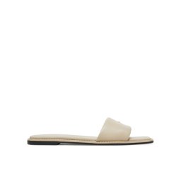 Calvin Klein Чехли Flat Sandal Square Hf Lth HW0HW02652 Бежов