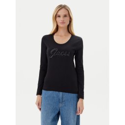 Guess Блуза W5YI26 J1314 Черен Slim Fit