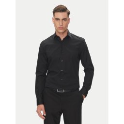 Calvin Klein Риза Essential LV019EU000 Черен Slim Fit