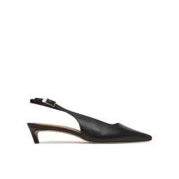 Tommy Hilfiger Обувки на ток Squared Toe Kitten Slingback FW0FW08711 Черен