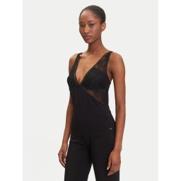 BOSS Тениска на пижама Peony 50545590 Черен Regular Fit