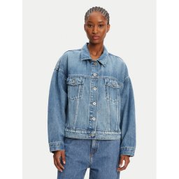 HUGO Дънково яке Lou 50541559 Син Regular Fit