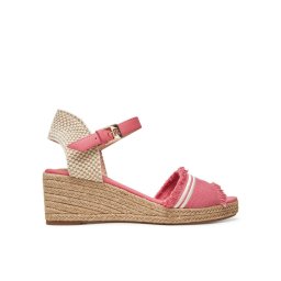 Tommy Hilfiger Еспадрили Fringe Canvas Medium Wedge FW0FW08879 Розов