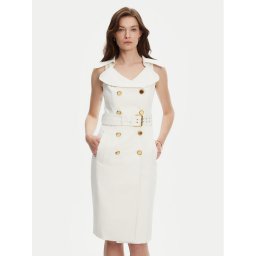 Marciano Guess Коктейлна рокля 5YGK37 7311A Бял Regular Fit