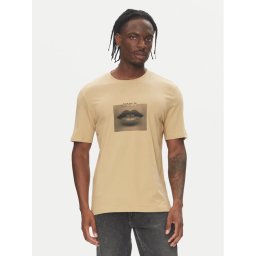 HUGO Тишърт Deterni 50544496 Бежов Regular Fit
