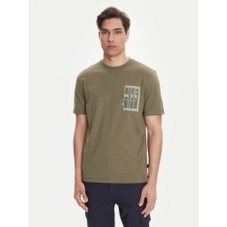 BOSS Тишърт Te_Container 50546920 Каки Regular Fit