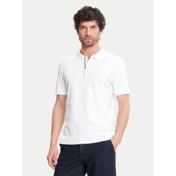 Pierre Cardin Тениска с яка и копчета C5 21455.2119 Бял Regular Fit