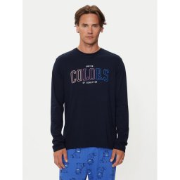 United Colors Of Benetton Тениска с дълъг ръкав 3I1XU109C Тъмносин Regular Fit