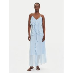 Vero Moda Официална рокля Camille 10336405 Светлосин Regular Fit