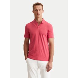 Marc O'Polo Тениска с яка и копчета 536 2176 53018 Розов Shaped Fit