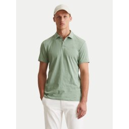 Marc O'Polo Тениска с яка и копчета 536 2176 53018 Зелен Shaped Fit
