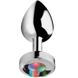 Метален анален Butt Plug с LED светлини "VOBOB" 7 см размер - S