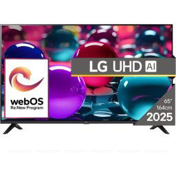 Телевизор LG 65UA73003LA, 65" 4K UltraHD TV 4K (3840x2160), DVB-T2/C/S2, webOS 25 Smart, ThinQ AI, Alpha 7 AI Processor, WiFi, H