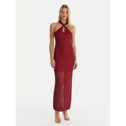 Guess Плетена рокля W5YK48 Z37G0 Бордо Slim Fit
