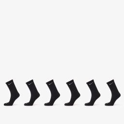 Nike Everyday Plus Cushioned Training Crew Socks (6 Pairs) Black/ White L