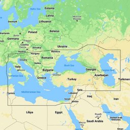 Карта C-MAP Reveal – Източно Средиземно, Черно, Каспийско море