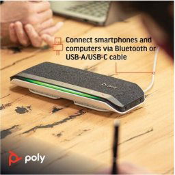HP Poly Sync 40 Smart Speakerphone Bluetooth Wireless USB-A USB-C Microsoft Teams Certified Speakerphone Zoom cert.