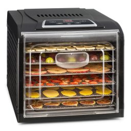 Klarstein Fruit Jerky 6, сушилна за плодове, таймер, 6 рафта, 420-500 W, черен цвят (GQ7-FruitJerky Plus6)