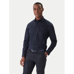 Tommy Hilfiger Риза MW0MW38347 Тъмносин Slim Fit