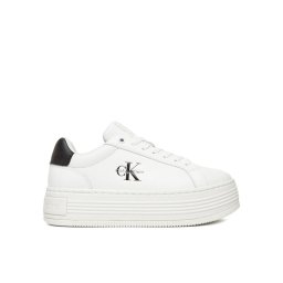 Calvin Klein Jeans Сникърси Bold Flatf Low Lace Lth YW0YW01878 Бял