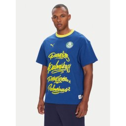 Puma Тишърт CWC Hoops x Palmeiras 631704 Син Regular Fit
